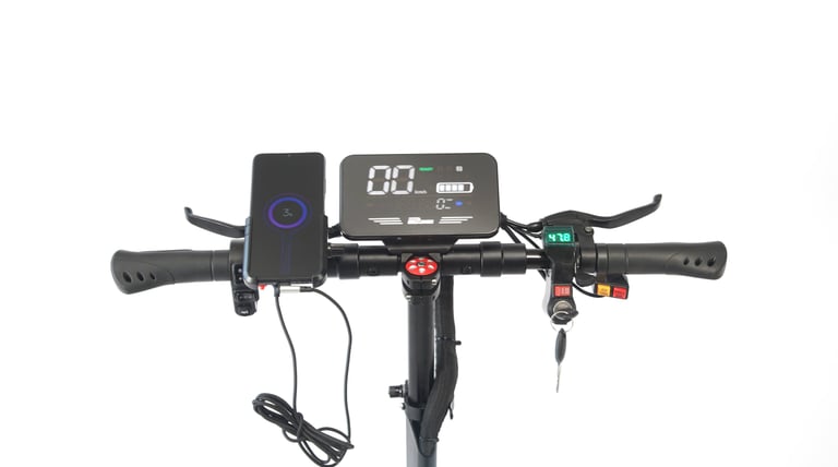 a bicycle with a clock on the front of it