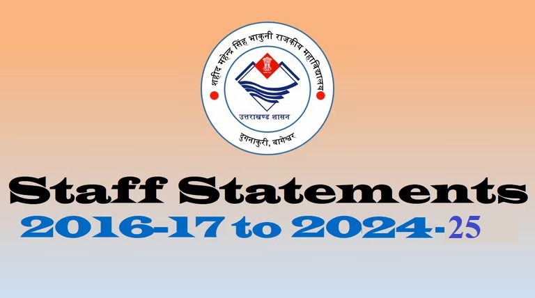 Staff Statement 2016-17 to 2024-25