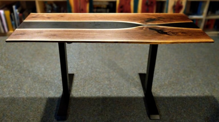 Black Walnut Sit Stand Desk