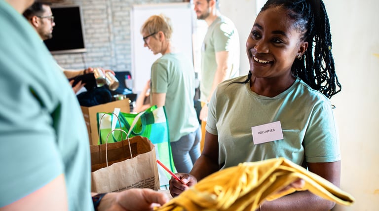Social care worker working in the community