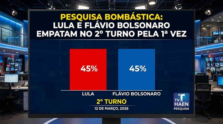 Pesquisa Bombástica: Lula e Flávio Empatam no 2º Turno pela 1ª Vez