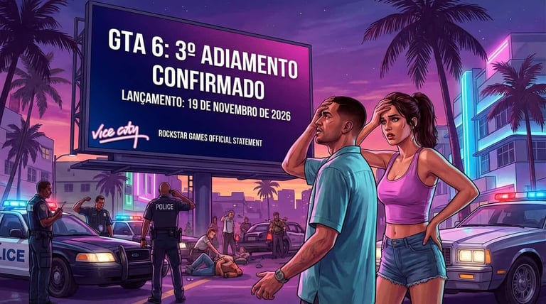 GTA 6: 3º Adiamento Confirma Lançamento para 19 de Novembro de 2026