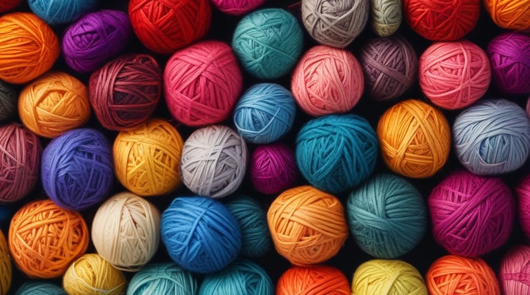 balls of colorful yarn