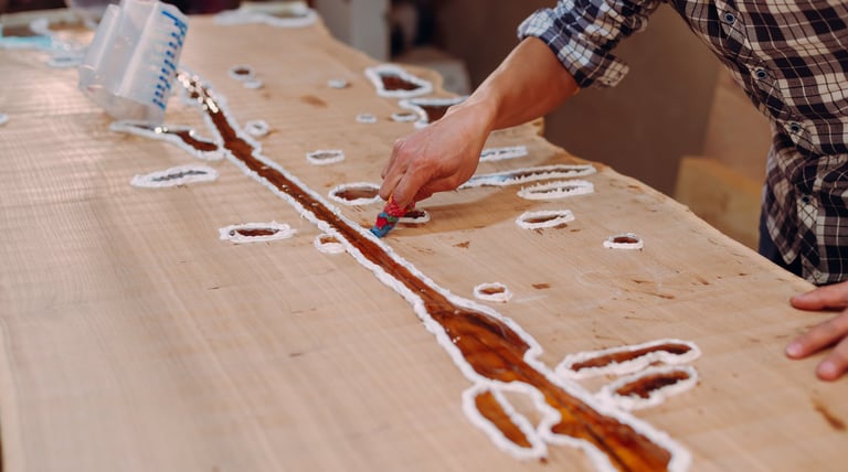 epoxy adhesive system for fixing and filling wood.