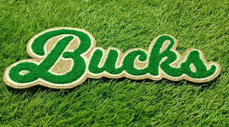 Custom Chenille Patches Glitter Bakcground