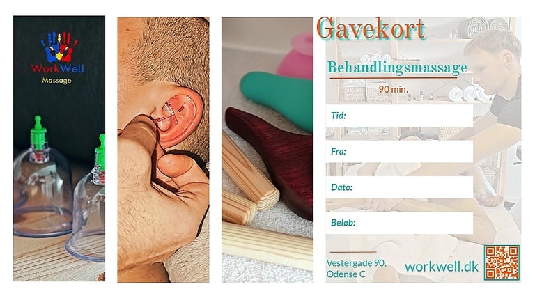 Gavekort til massage – Perfekt gave til velvære i Odense.