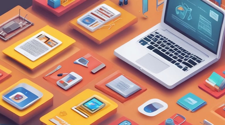 A team of professionals collaborating on a digital transformation project in a modern office.