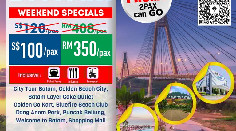 Batam Tour, Paket Tour Batam, Pekej Cuti Batam, Batam City Tour, Day Trip Batam, Jom to Batam,