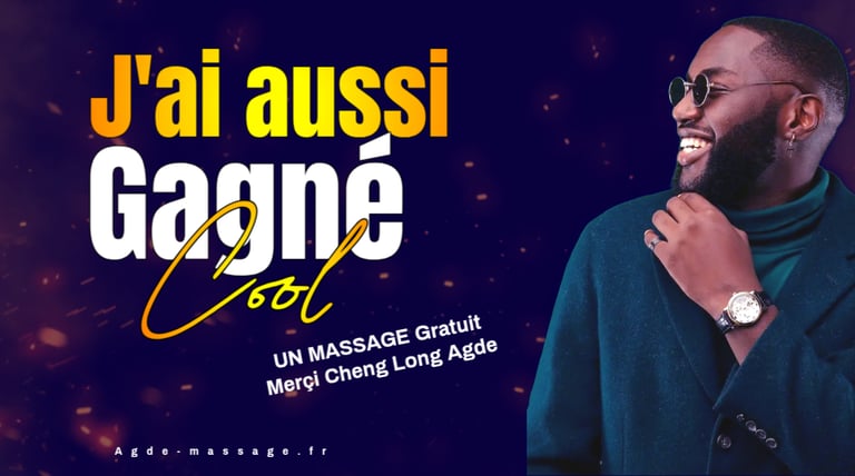 j'ai gagné un massage avec cheng long Agde