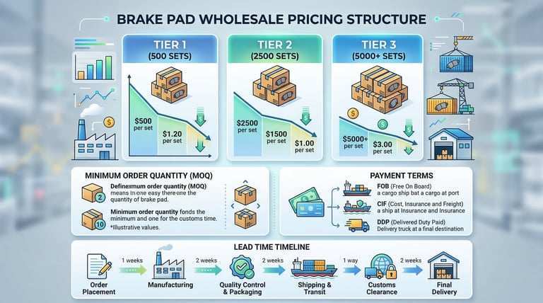 Brake component quality certifications including ECE R90, AMECA, IATF 16949, and ISO 9001 standards