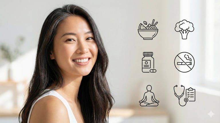 Dicas de tratamento para cabelos grisalhos e como evitar fios brancos através da alimentação e hábitos saudáveis