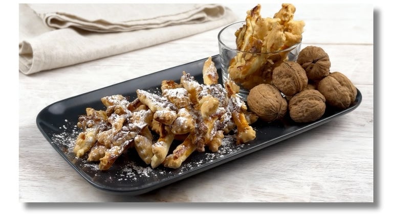 puff pastry cookies fresh from the oven