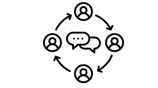 Icon for advanced communication techniques – PhD-led training in structuring answer for interviews
