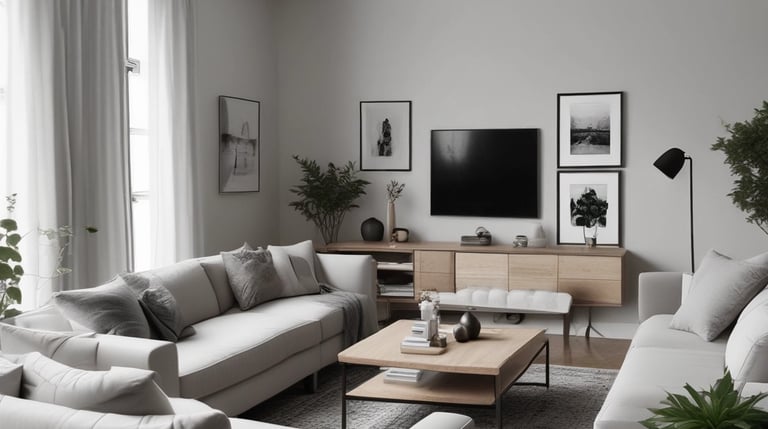 modern furnished living area