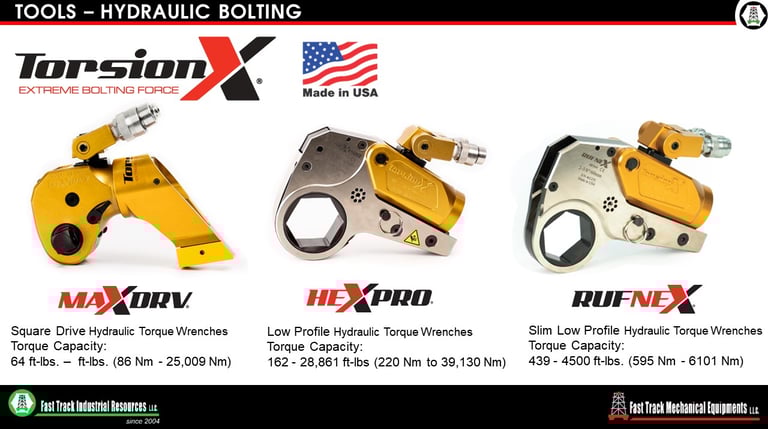 HYDRAULIC TORQUE WRENCHES SUPPLIER IN DUBAI, UNITED ARAB EMIRATES | WWW.fasttrackindustrial.com