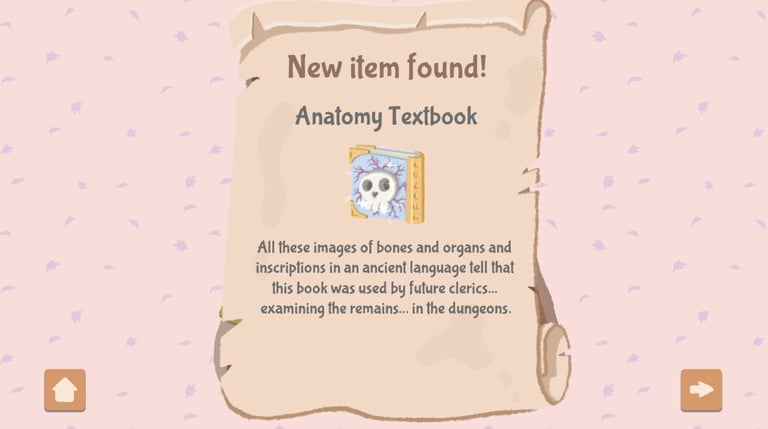 Parchemin de découverte d'un objet dans Tidy Backpack