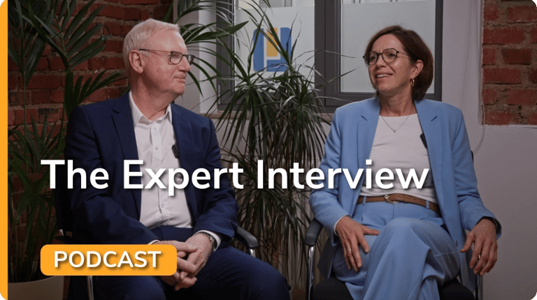 Professional B2B video podcast studio setup by Podcast King featuring an expert interview about tax