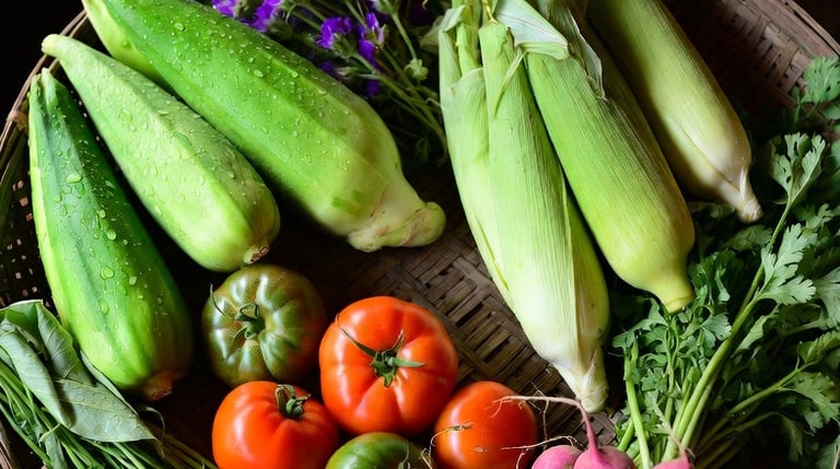 Productos frescos de la chinampa