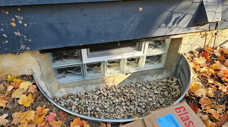 Huckabee Handyman Services, Basement window after