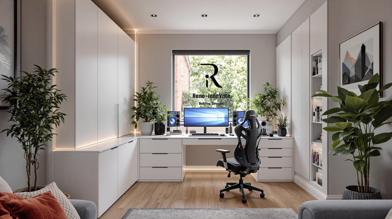 Complete Home Office Renovation with Custom Cabinets & Electrical Installation