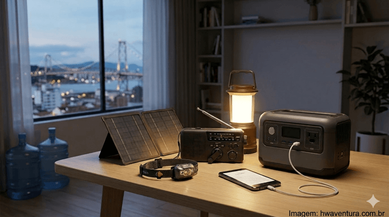 Guia de preparação para emergências HWAVENTURA: equipamentos essenciais para falta de energia e água
