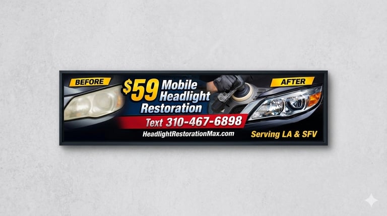 mobile headlight polish, clean, restore, LA Van Nuys