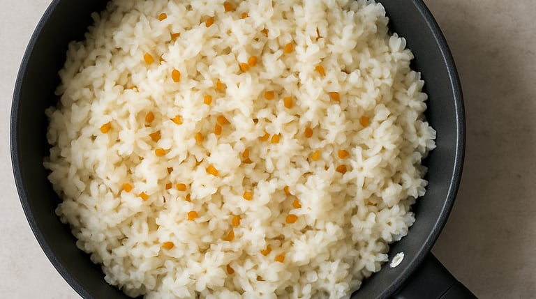 Simple garlic rice side dish