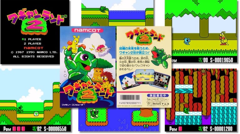 Wagyan Land 2 jogo de ação, desenvolvido pela Now Production e publicado pela Namco, Japão 1990