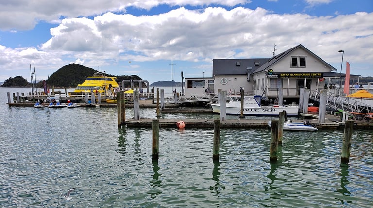The Paihia Wharf near Bay of Islands in New Zealand