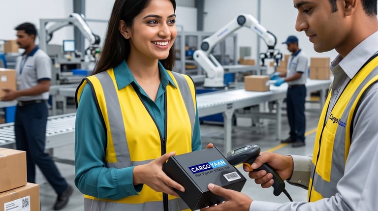 CargoYaan Worker Helping E-commerce Costumers
