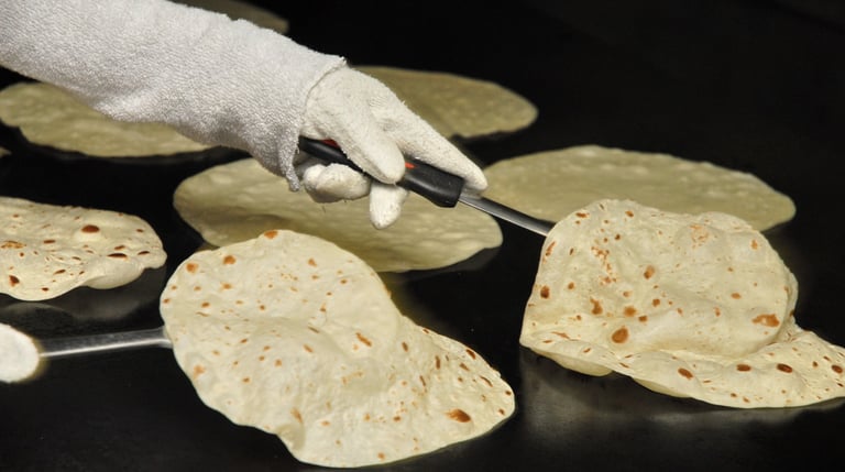 Home Made Tortillas at Mendez Tortilla Factory in Tucson, Az