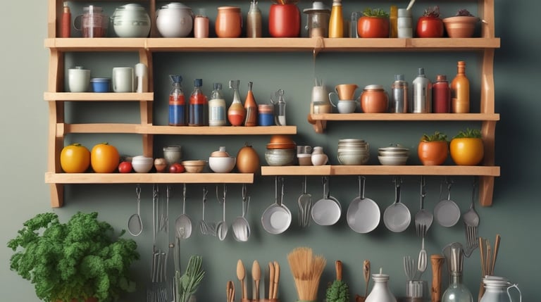 flat lay photography of frying pan beside tomatoes on blue surface