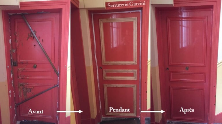 a red door with a sign that says,'the door is open and the