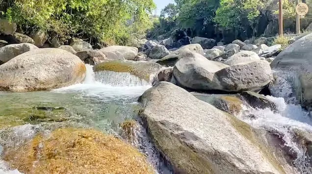 Water stream at Aghanjar Mahadev Temple Dharamshala.