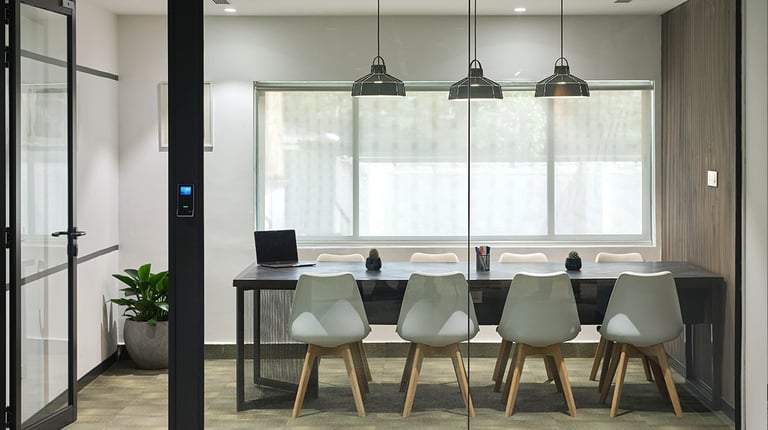 Meeting room at ClayWorks – A professional and well-equipped space for seamless discussions.