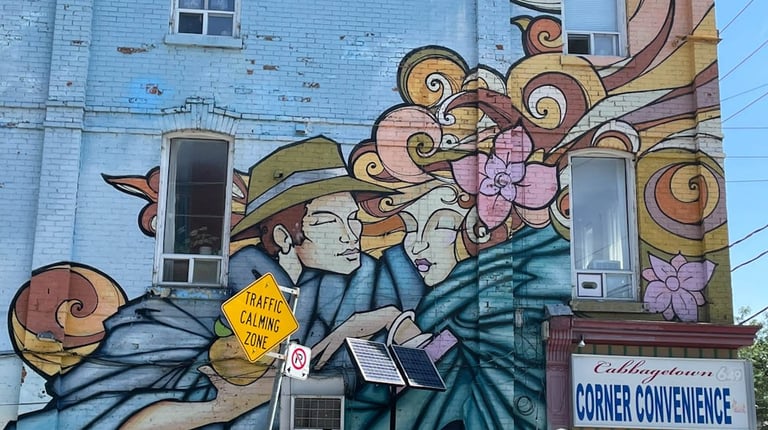 Mural on side of building