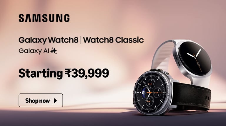 Samsung Galaxy Watch8 and Watch8 Classic with Galaxy AI features starting at 39,999.