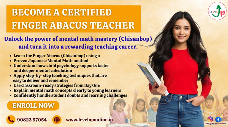 LevelUp Online Education finger abacus enhancing interactive numeracy learning for young children