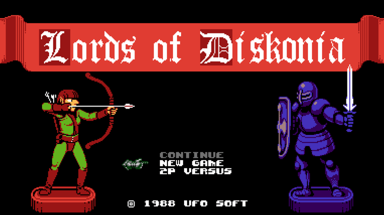 Lords of Diskonia Title Screen