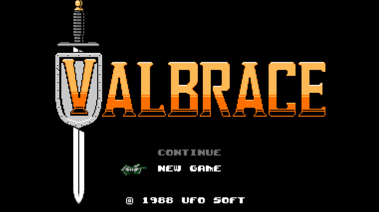 Valbrace Title Screen