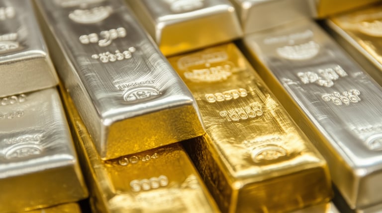 gold and silver bullion bars