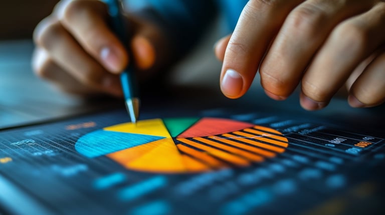 pie chart rebalancing for portfolio