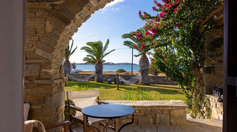 A studio veranda looking out to the sea!