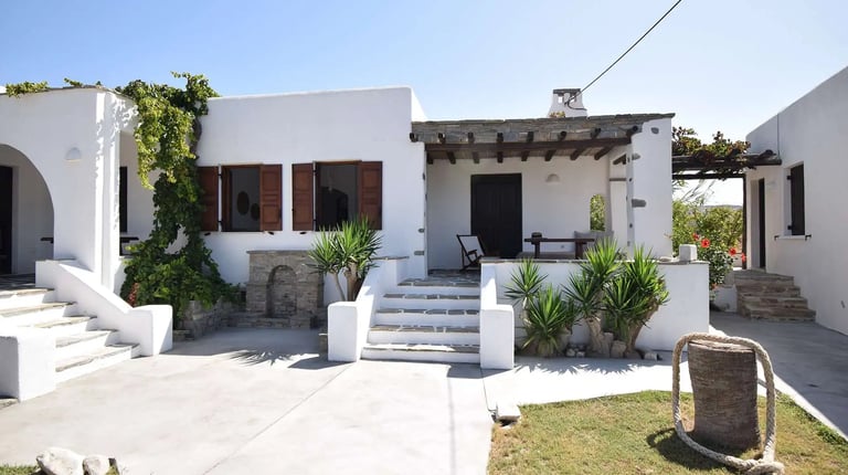 a view of two of the studios from the garden