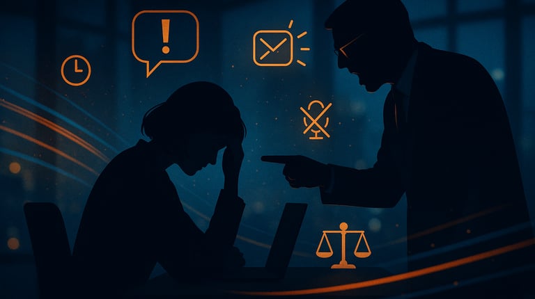 Ilustração: Assédio Moral e Sexual