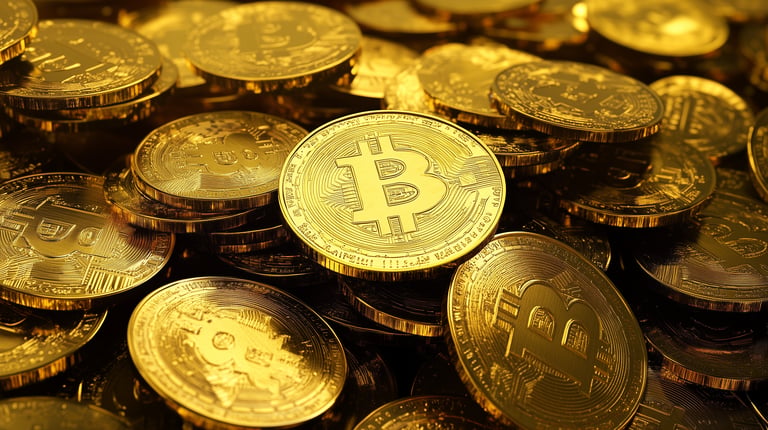 pile of bitcoin for investing
