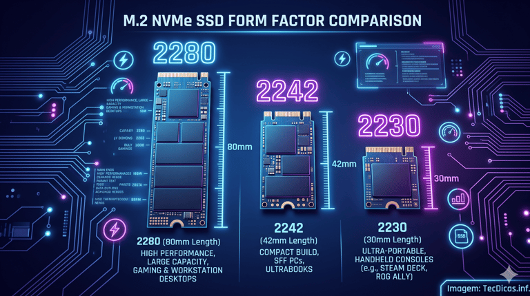 Entendendo os Tamanhos de SSD M.2: O que Significam os Números