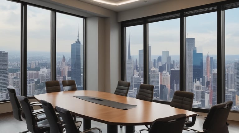 Close-up of hands exchanging business documents over a polished desk.