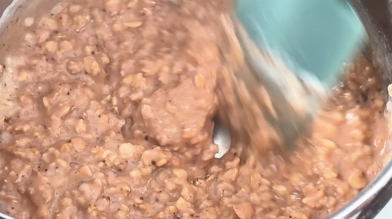 Add and stir the cocoa powder until fully blended