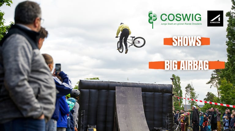 Mtb airbag show bmx Lukas Knopf biking mobile rampen mieten